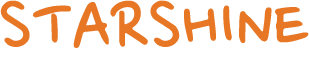 Starshine Montessori preschool logo in orange text on a white background, representing the brand identity of the Montessori preschool in Singapore